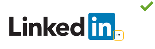 Lei de copyright e exemplo de elemento gráfico na logo do LinkedIn